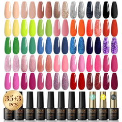 ROSALIND Nail Gel Set with 38 Bottles for Salons
