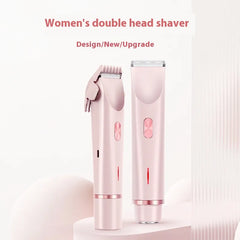 2-in-1 Women's Razor: Wet/Dry Trimmer