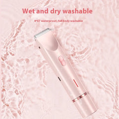 2-in-1 Women's Razor: Wet/Dry Trimmer